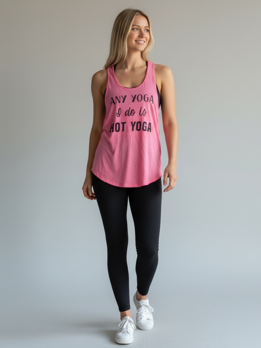 NEW Zella Pink Racerback Hot Yoga Scoop Neck Tank Large